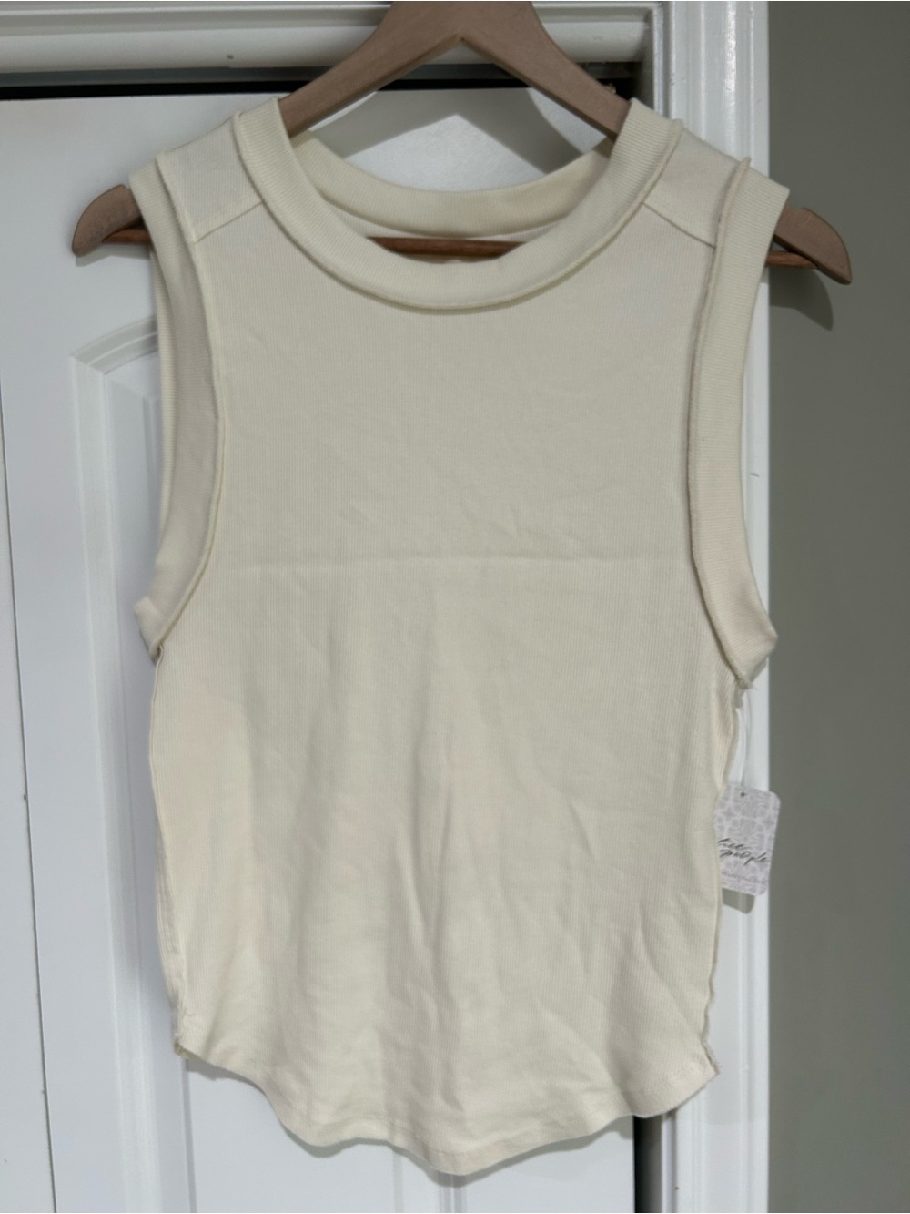 We The Free Sleeveless Ribbed Tank - Ivory Cream